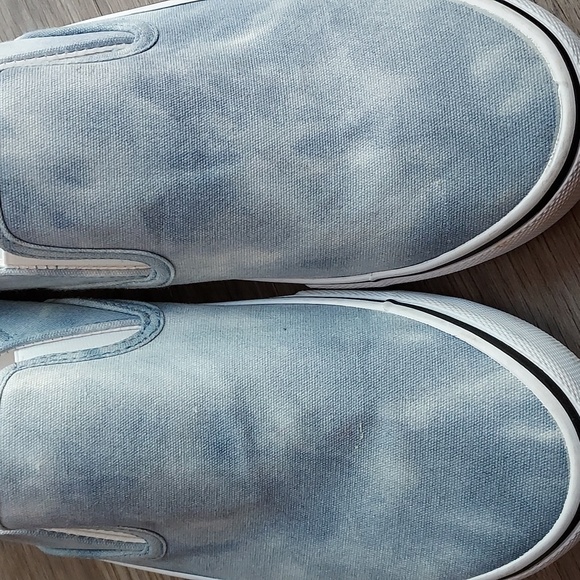 No Boundaries memory foam slip on shoes 9 1/2 blue white black trim - Picture 7 of 12